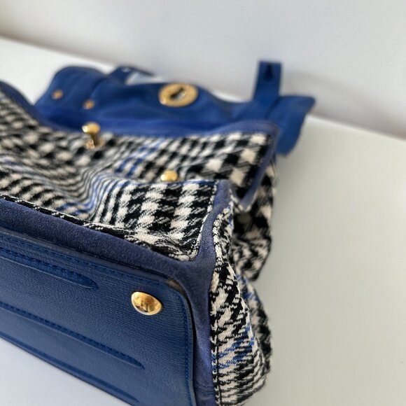 Authentic YSL Muse Two Houndstooth Leather Top Handle Bag - Picture 11 of 11